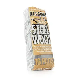 0000 Steel Wool (16 Pads/ sleeve)